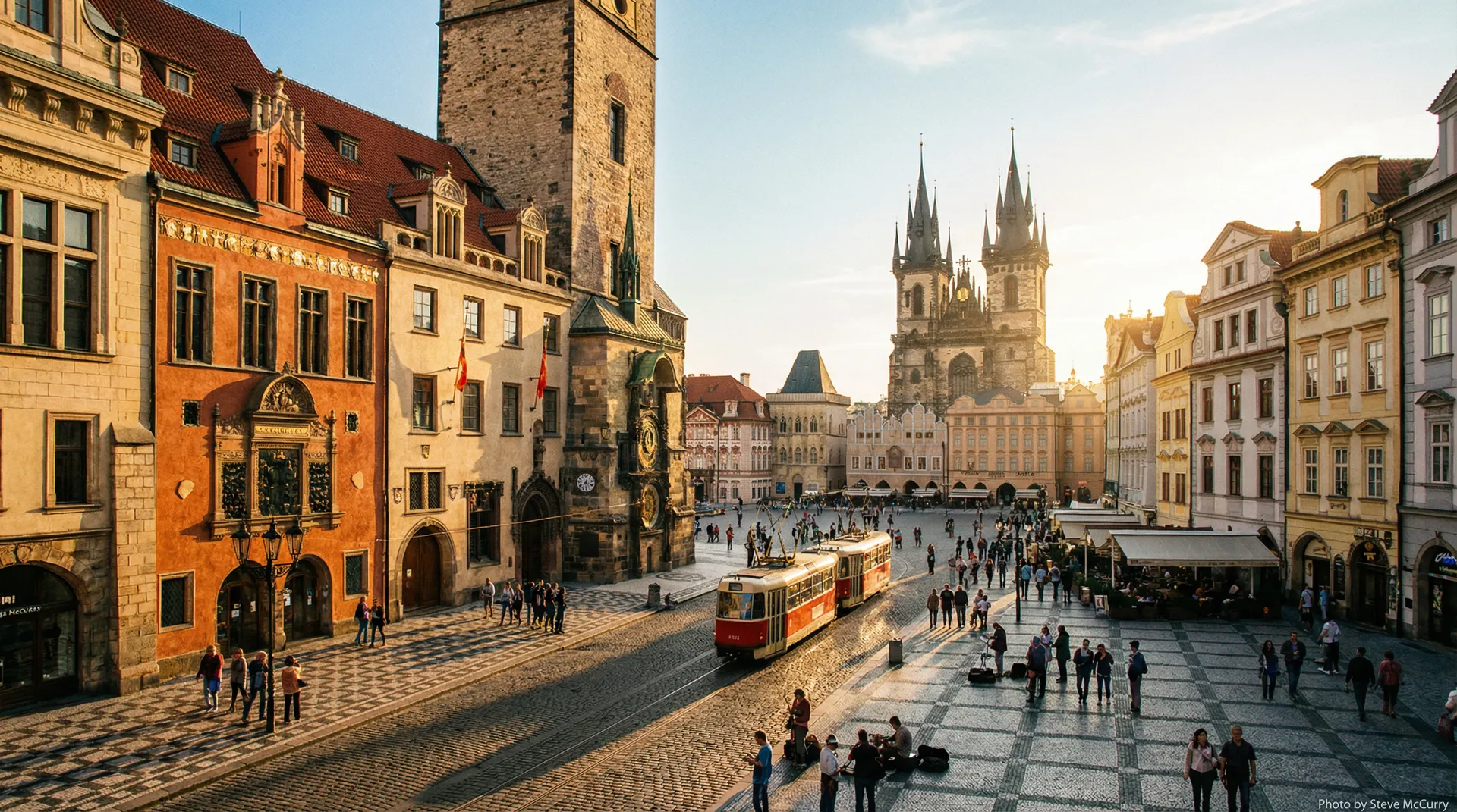 布拉格老城广场黄昏街景 - 街头搭讪 城市纪实