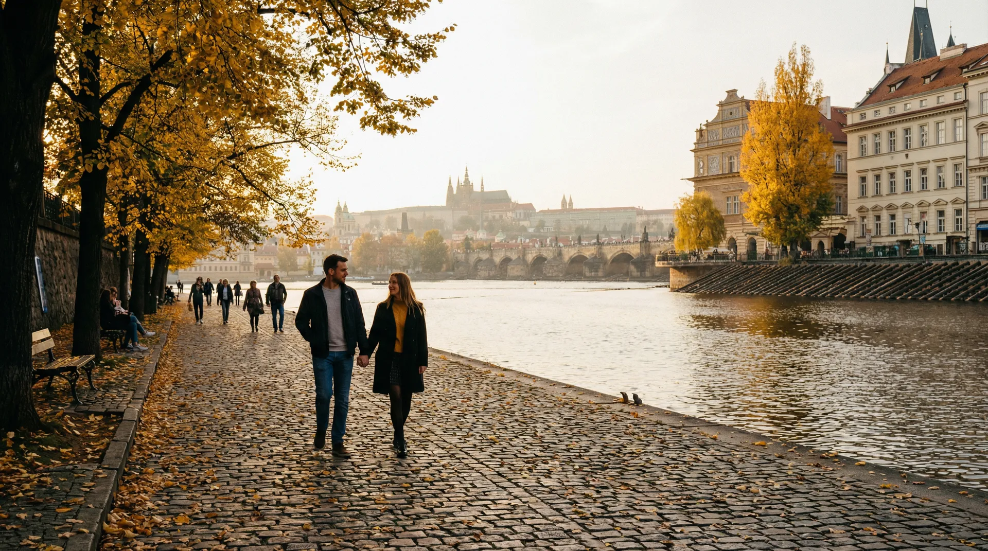 布拉格伏尔塔瓦河畔秋日漫步路线 - 街头搭讪 路线推荐
